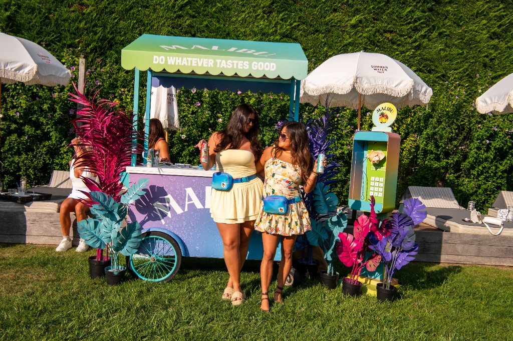 Malibu rum sponsor activation at the Endless Summer Party in Montauk