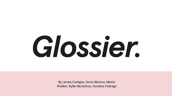 Glossier pitch book and creative brief cover