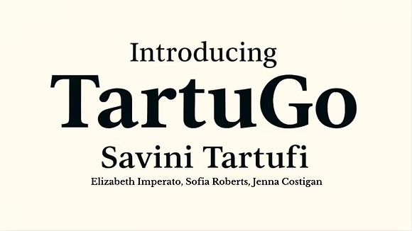 TartuGo marketing strategy presentation for Savini Tartufi
